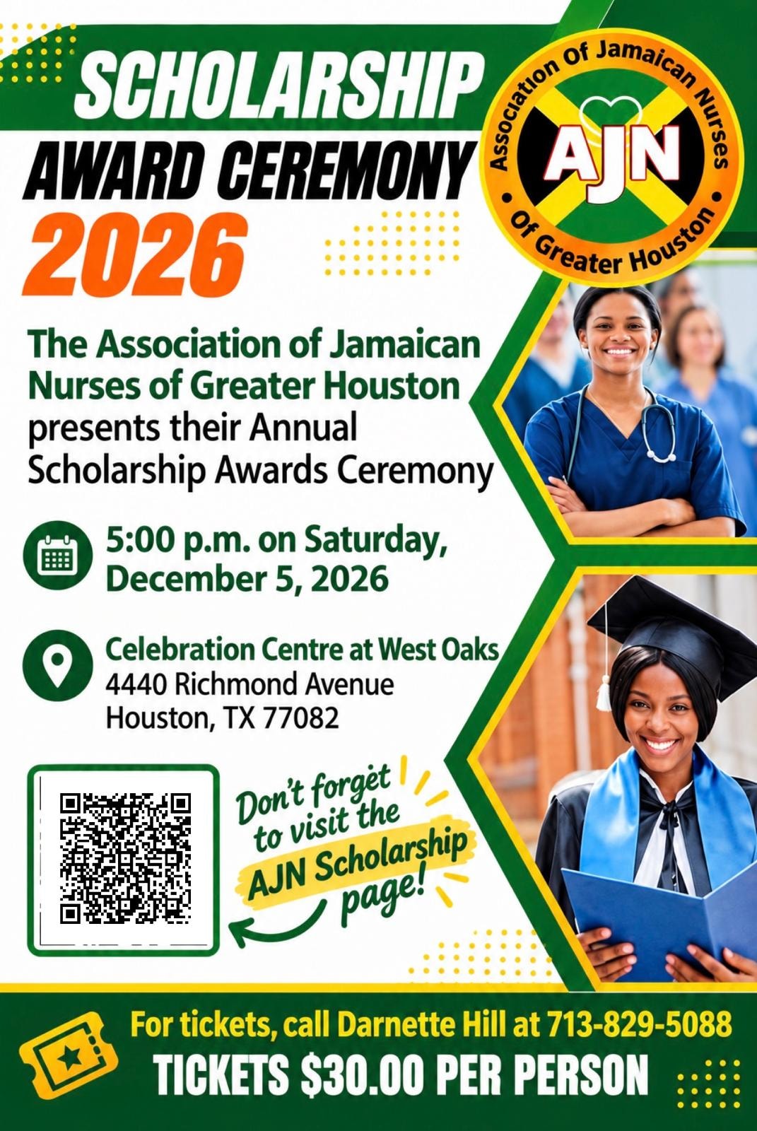 2026 AJN Scholarship Award Ceremony flyer
